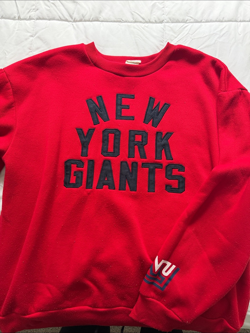 NFL Red New York Giants Pullover Sweatshirt